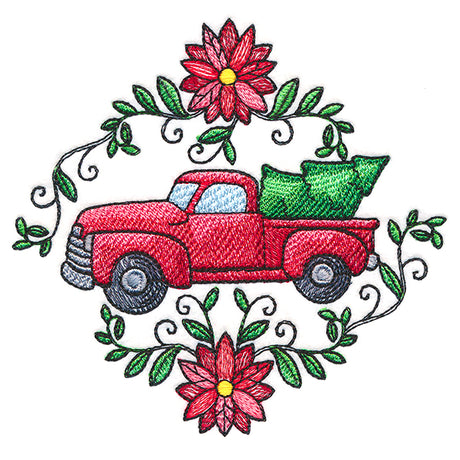 Charming Christmas Retro Truck