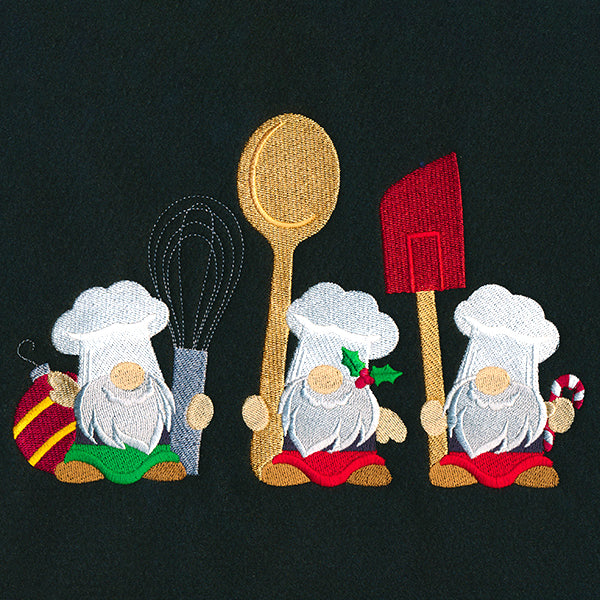 Christmas Baking Gnomes Trio