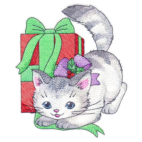 Merry Kitty with Gift