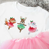 Twirling Christmas Ballerinas Trio
