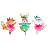 Twirling Christmas Ballerinas Trio