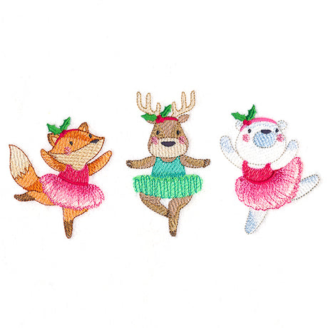 Twirling Christmas Ballerinas Trio
