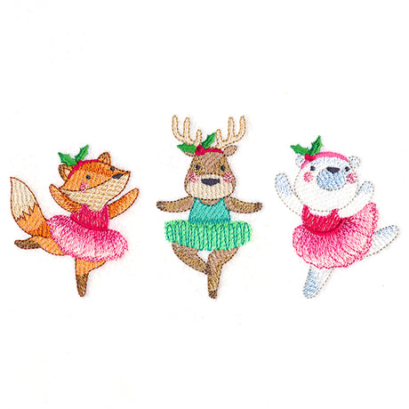 Twirling Christmas Ballerinas Trio