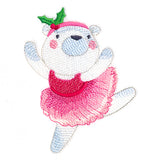 Twirling Christmas Polar Bear Ballerina