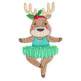 Twirling Christmas Reindeer Ballerina