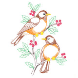 Radiant Robins in Branches (Vintage)