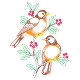 Radiant Robins in Branches (Vintage)