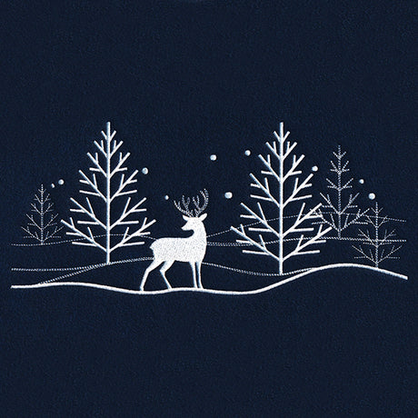 Snowy Deer Scene Border