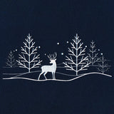 Snowy Deer Scene Border
