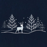 Snowy Deer Scene Border
