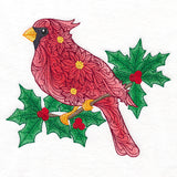 Filigree Cardinal on Holly