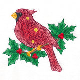 Filigree Cardinal on Holly