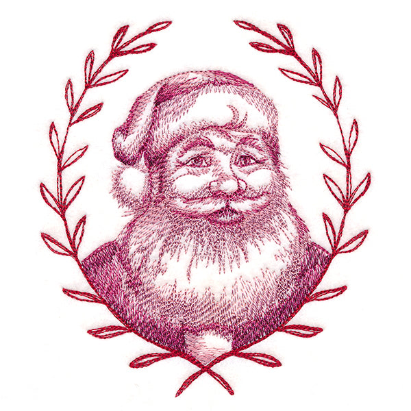 Jolly Santa with Laurels