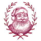 Jolly Santa with Laurels