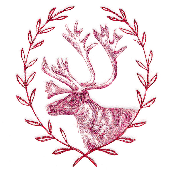 Merry Reindeer with Laurels