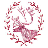 Merry Reindeer with Laurels