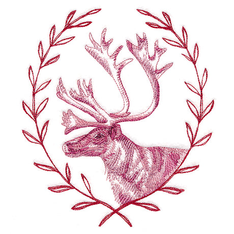 Merry Reindeer with Laurels