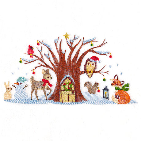 Woodland Christmas Gathering Border