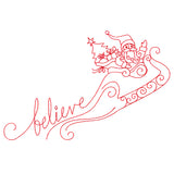Believe in Santa (Redwork)