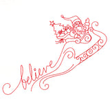 Believe in Santa (Redwork)
