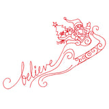 Believe in Santa (Redwork)