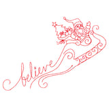 Believe in Santa (Redwork)