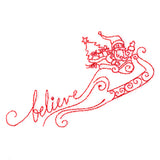 Believe in Santa (Redwork)