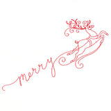 Merry with Reindeer (Redwork)