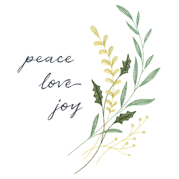 Christmas Finery - Peace, Love, Joy