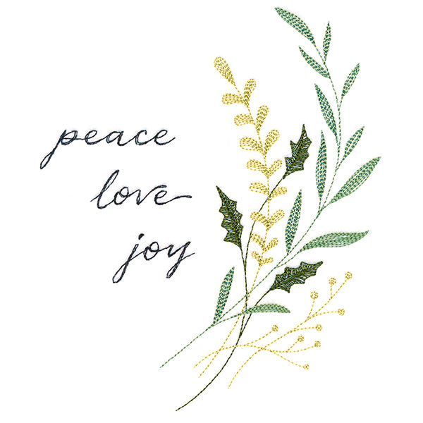 Christmas Finery - Peace, Love, Joy