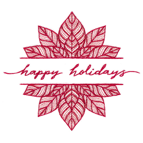 Happy Holidays Poinsettia