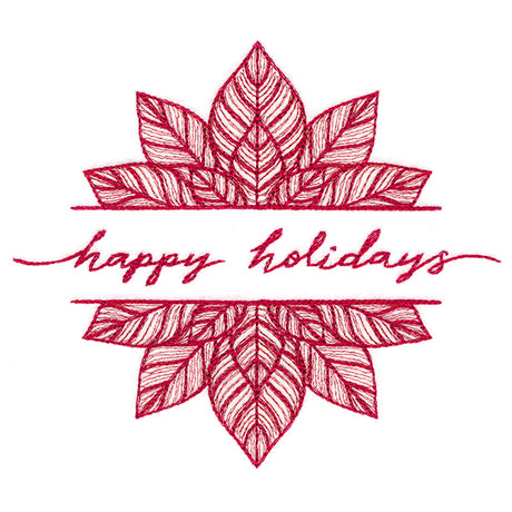 Happy Holidays Poinsettia