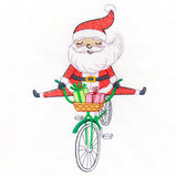 Jolly Free-Wheeling Santa