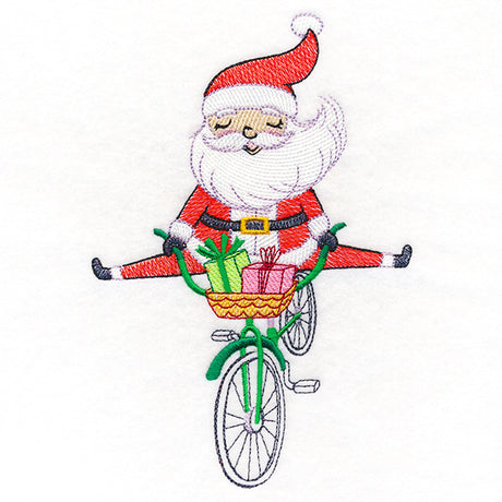 Jolly Free-Wheeling Santa