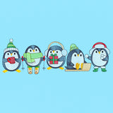 Bundled-Up Penguin Border