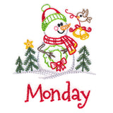Snowman and Wreath on Monday (Vintage)