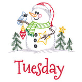 Snowman and Star on Tuesday (Vintage)