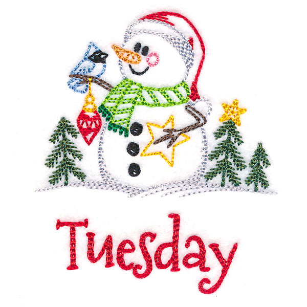 Snowman and Star on Tuesday (Vintage)