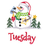 Snowman and Star on Tuesday (Vintage)
