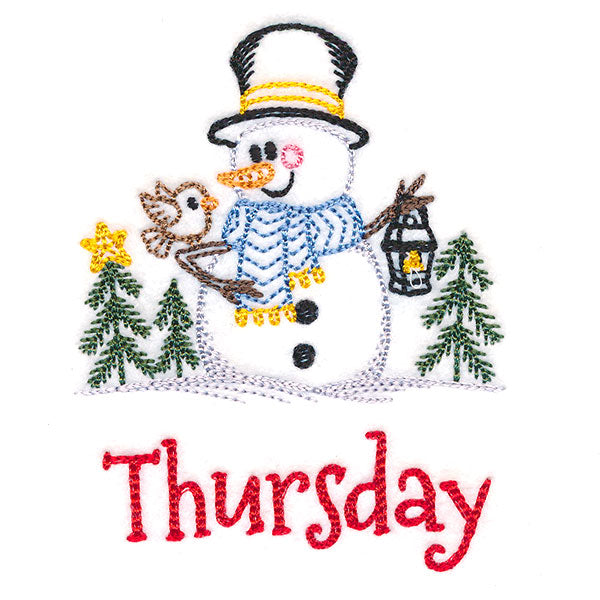 Snowman and Lantern on Thursday (Vintage)