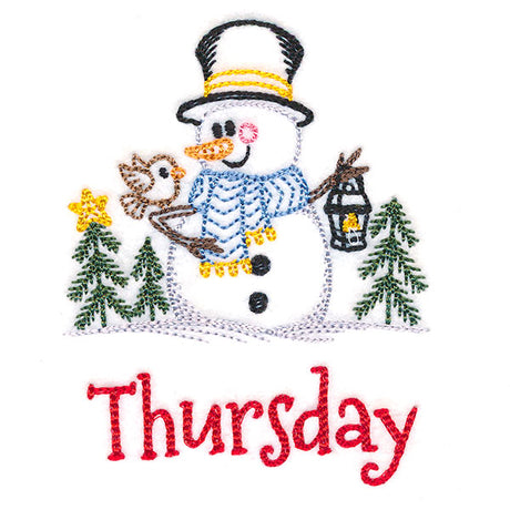 Snowman and Lantern on Thursday (Vintage)