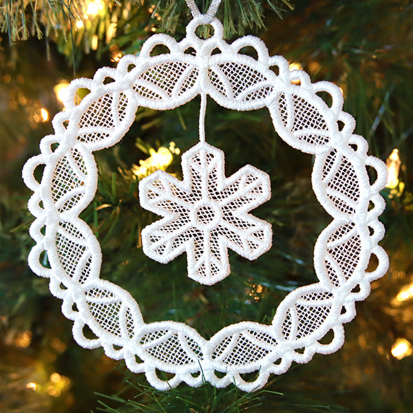 Falling Snowflake Ornament (Lace)
