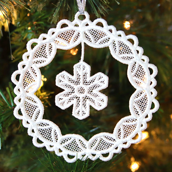 Falling Snowflake Ornament (Lace)
