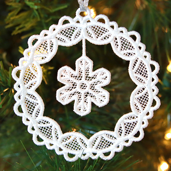Falling Snowflake Ornament (Lace)