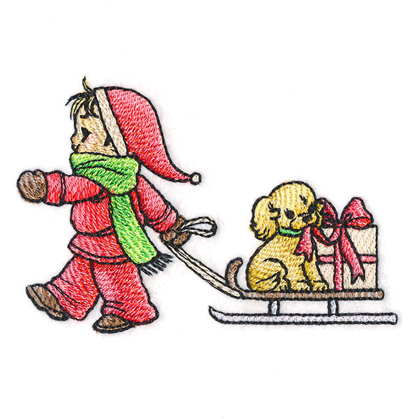 Childhood Charm - Pulling a Sled