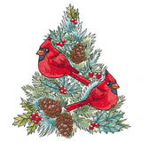 Cheerful Cardinals in Tree