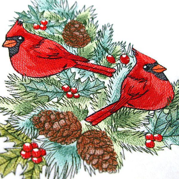 Cheerful Cardinals in Tree