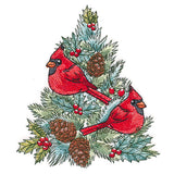 Cheerful Cardinals in Tree