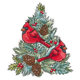 Cheerful Cardinals in Tree
