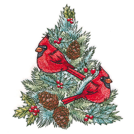 Cheerful Cardinals in Tree